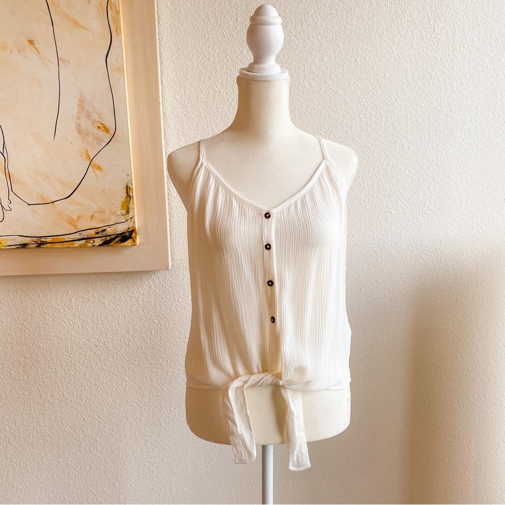 💥white tie-front H&M top💥